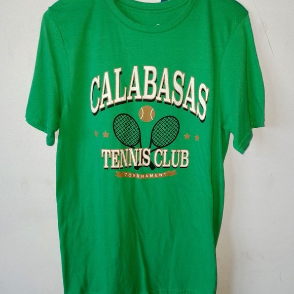Teeluv Shirts Calabasas Tennis Club Green Causal Tee Poshmark